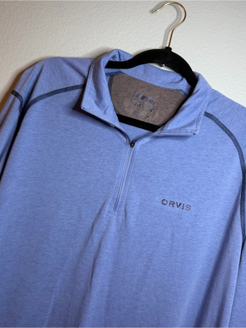 Orvis Men’s Light Blue Half-Zip Performance Pullover